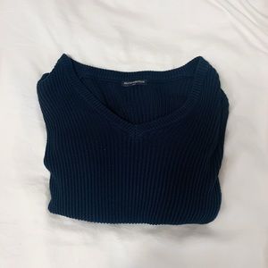 brandy melville navy v-neck sweater